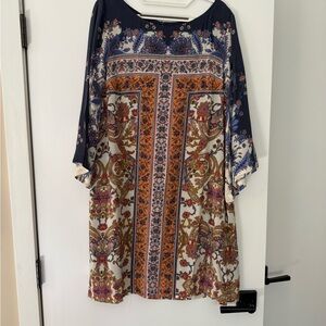 Anthropologie Maeve Navy Tunic Dress